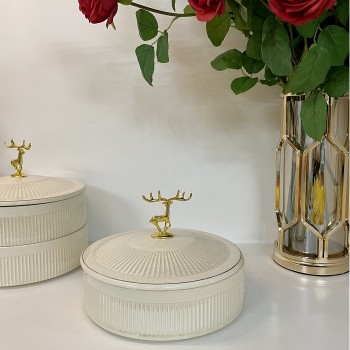 Khay đựng bánh mứt gốm sứ cao cấp